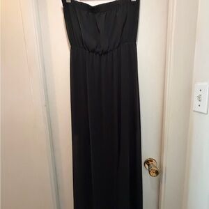 H&M Black Strapless Maxi Dress